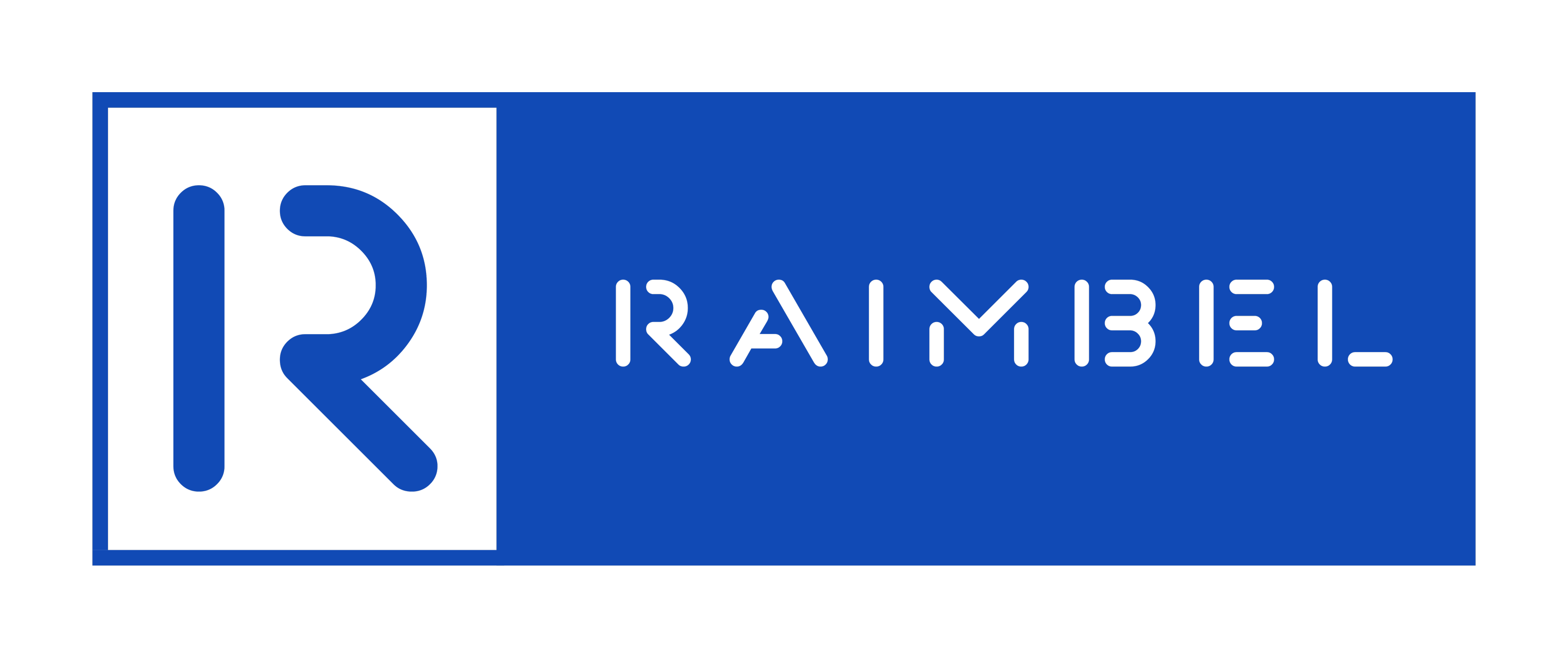 A imagem exibe o logotipo da Raimbel Tech, uma empresa especializada em desenvolvimento de soluções tecnológicas e inovação digital. O logotipo possui um design moderno e minimalista, refletindo a essência da empresa voltada para impacto social e tecnologia de ponta. A paleta de cores e o estilo visual expressam a missão da Raimbel de conectar pessoas e transformar a vida cotidiana por meio de soluções acessíveis e eficazes.